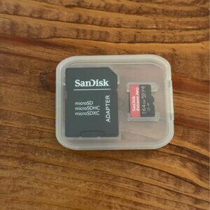 SanDisk Extreme PRO 64GB microSD card with adapter